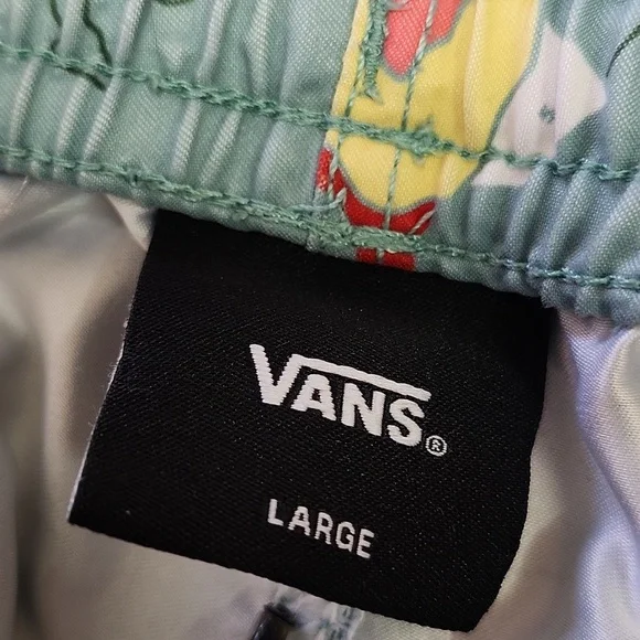 VANS Men's Floral Paint-By-Numbers Swim Board Shorts Elastic Drawstring Waist L - Picture 5 of 11